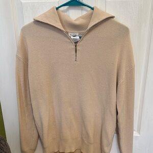Cream quarter zip sweater